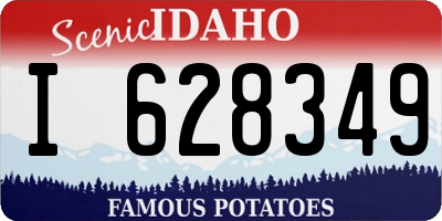 ID license plate I628349