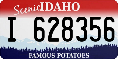 ID license plate I628356