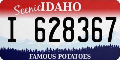 ID license plate I628367