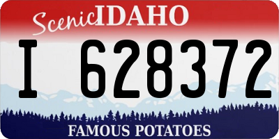 ID license plate I628372