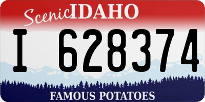 ID license plate I628374