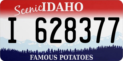 ID license plate I628377