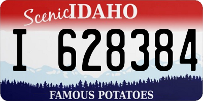 ID license plate I628384