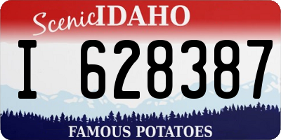 ID license plate I628387