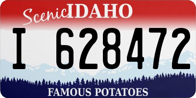 ID license plate I628472