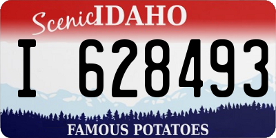 ID license plate I628493
