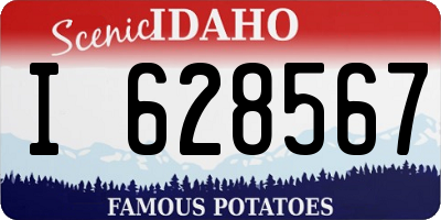 ID license plate I628567