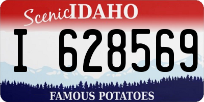 ID license plate I628569