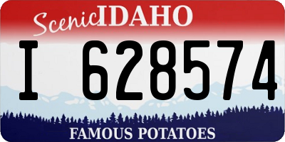 ID license plate I628574