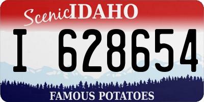 ID license plate I628654