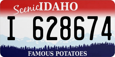 ID license plate I628674