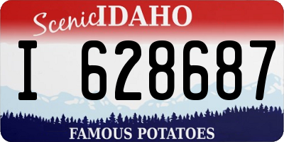 ID license plate I628687