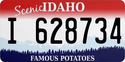 ID license plate I628734