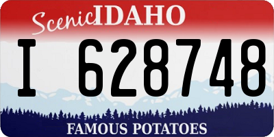 ID license plate I628748