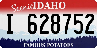 ID license plate I628752