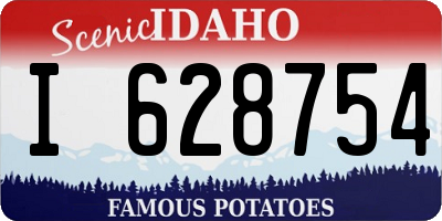 ID license plate I628754