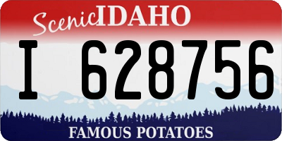ID license plate I628756
