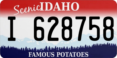 ID license plate I628758