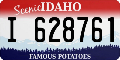 ID license plate I628761