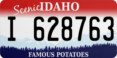 ID license plate I628763