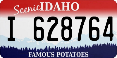 ID license plate I628764