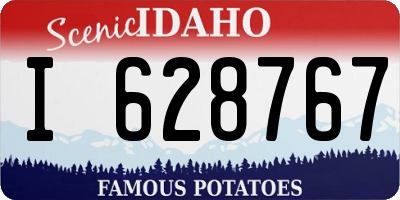 ID license plate I628767