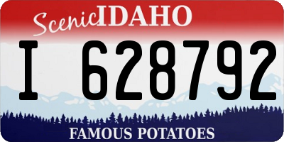 ID license plate I628792