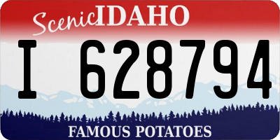 ID license plate I628794