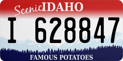 ID license plate I628847