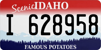 ID license plate I628958