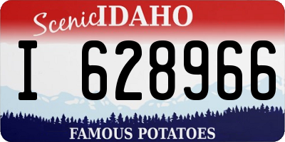ID license plate I628966