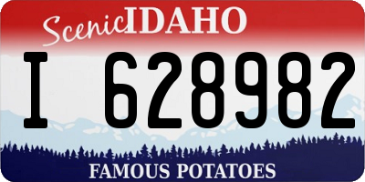 ID license plate I628982