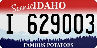 ID license plate I629003