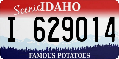 ID license plate I629014