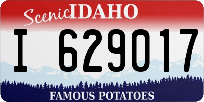 ID license plate I629017