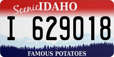 ID license plate I629018