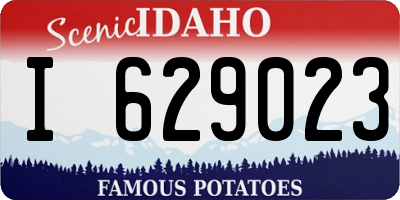 ID license plate I629023