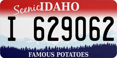 ID license plate I629062