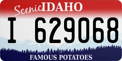 ID license plate I629068