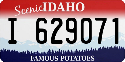 ID license plate I629071