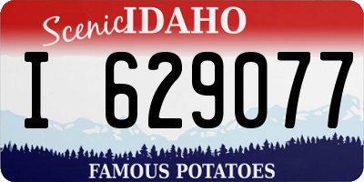 ID license plate I629077