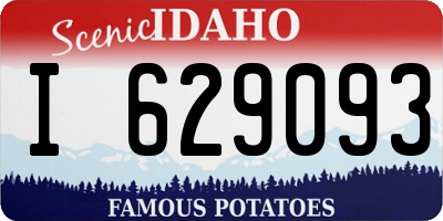 ID license plate I629093