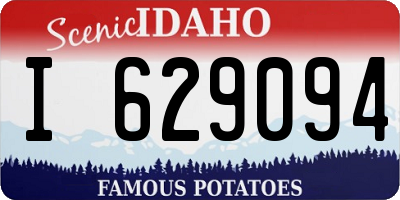 ID license plate I629094