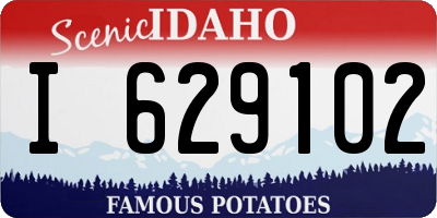 ID license plate I629102