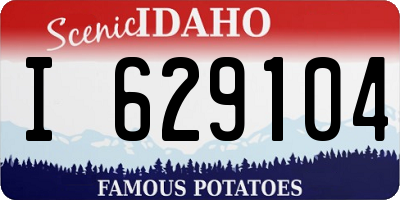 ID license plate I629104