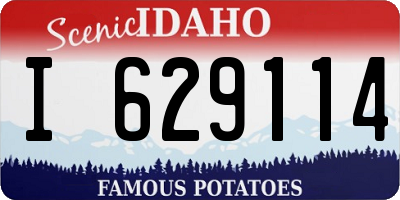 ID license plate I629114