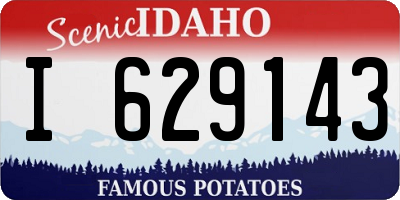 ID license plate I629143