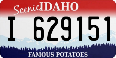 ID license plate I629151