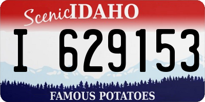 ID license plate I629153