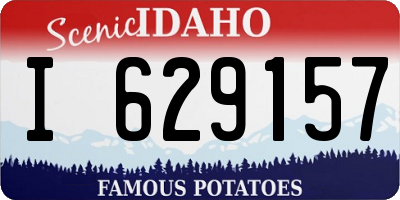 ID license plate I629157